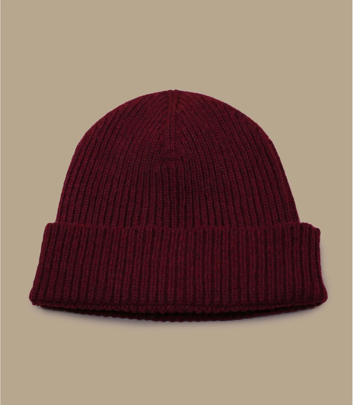 Bonnet Fabriqué En France Laine Recyclée Bordeaux – Image 2