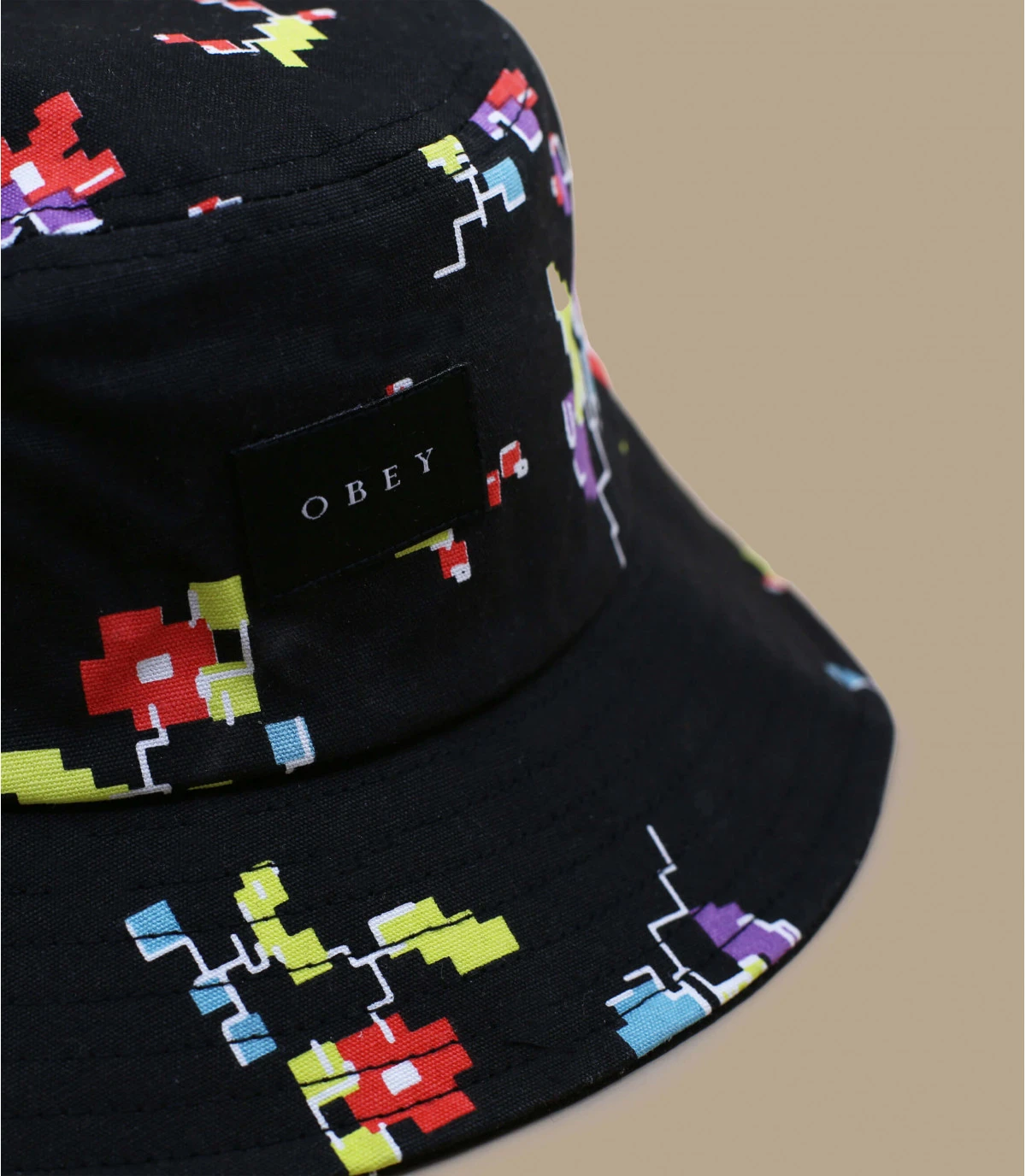 OBEY Digital Floral Bucket Black – Image 3