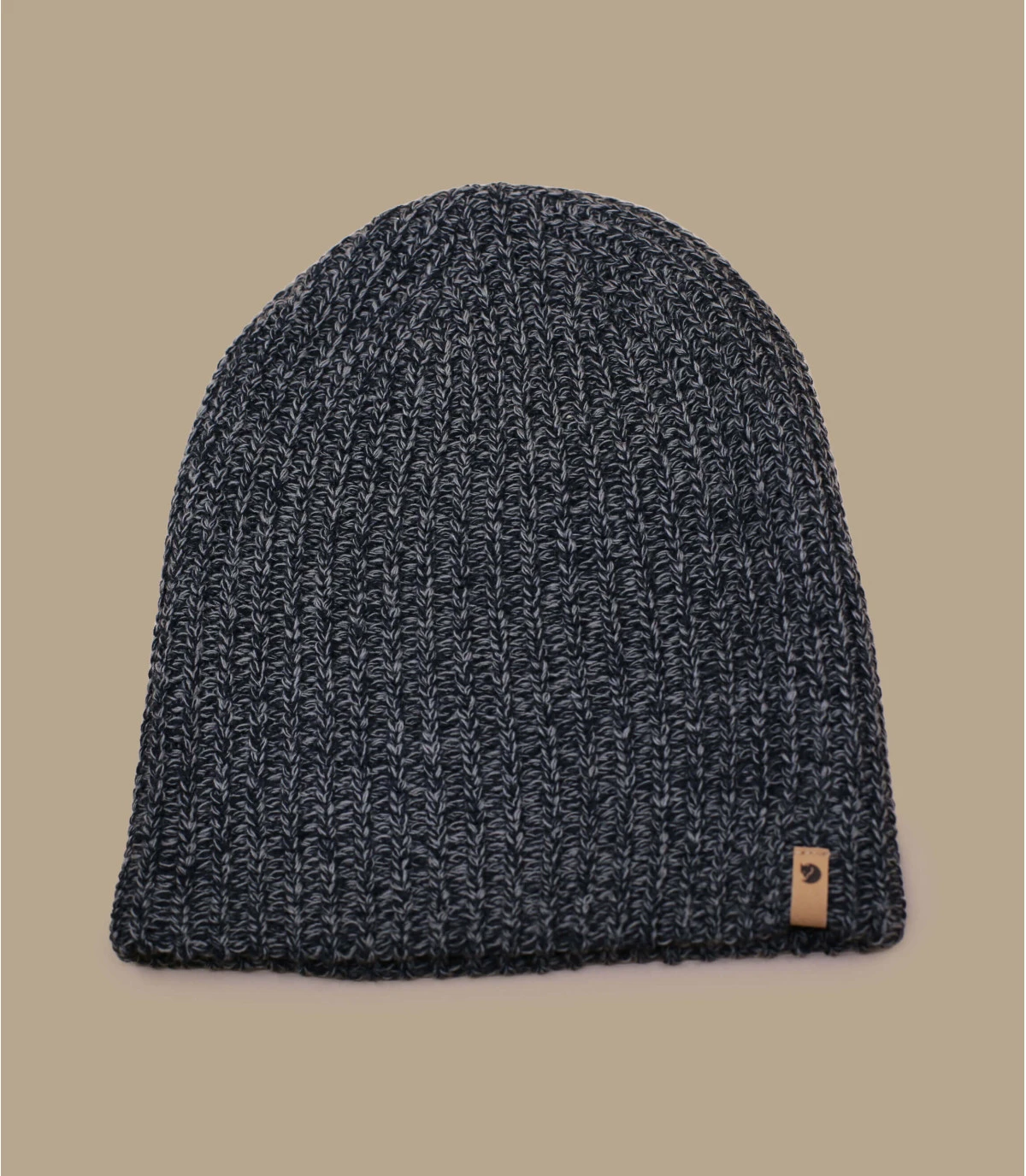Fjallraven Ovik Melange Beanie Mountain Black – Image 2