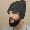 Fjallraven Ovik Melange Beanie Mountain Black