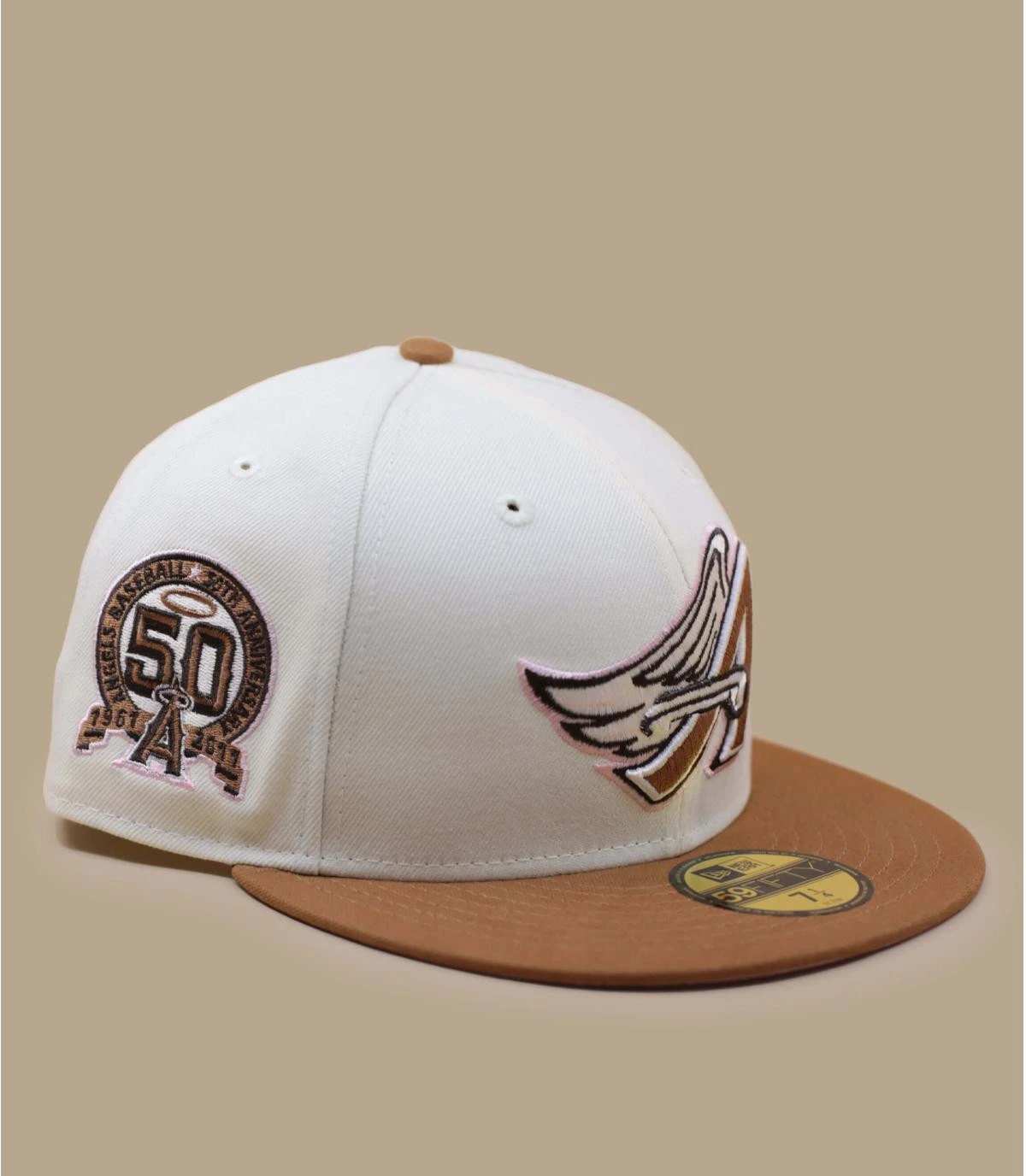 NEW ERA Side Patch 59Fifty Anaheim Angels Bronze Chrome Brown Pink â Image 4