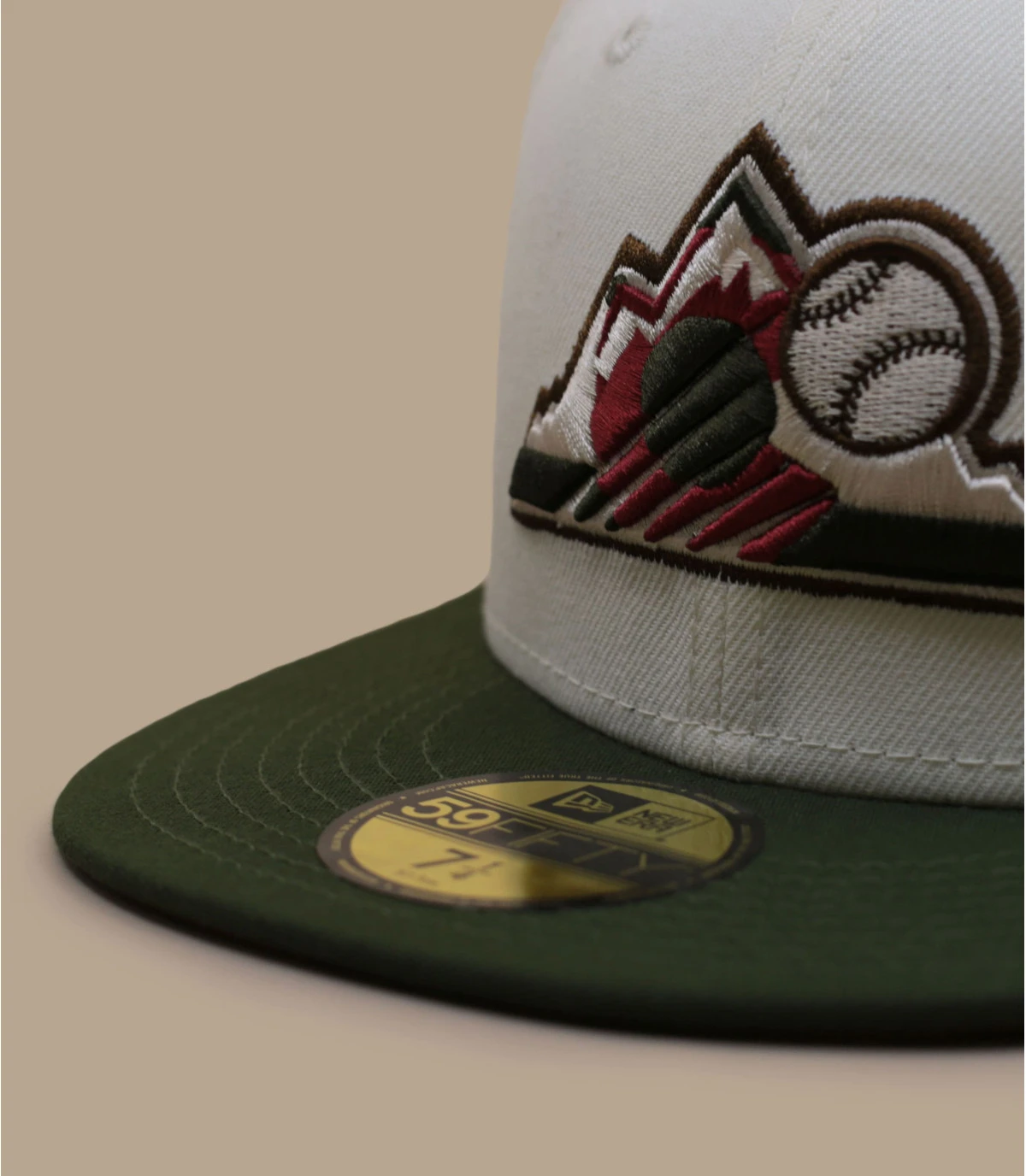 NEW ERA Side Patch 59Fifty Colorado Rockies Chrome Olive â Image 2